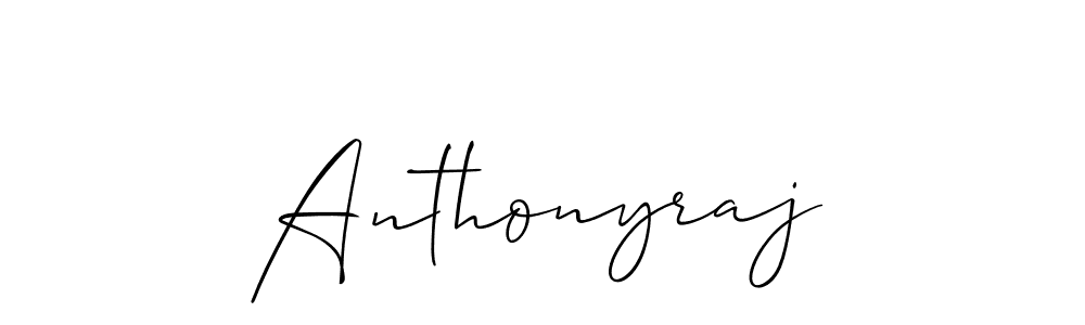 Make a beautiful signature design for name Anthonyraj. With this signature (Allison_Script) style, you can create a handwritten signature for free. Anthonyraj signature style 2 images and pictures png