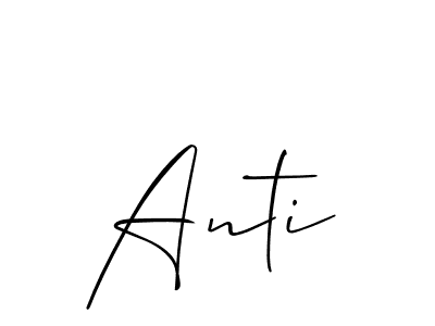 Make a short Anti signature style. Manage your documents anywhere anytime using Allison_Script. Create and add eSignatures, submit forms, share and send files easily. Anti signature style 2 images and pictures png