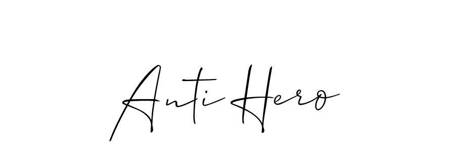 Also You can easily find your signature by using the search form. We will create Anti Hero name handwritten signature images for you free of cost using Allison_Script sign style. Anti Hero signature style 2 images and pictures png