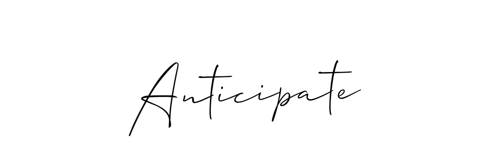 Make a beautiful signature design for name Anticipate. With this signature (Allison_Script) style, you can create a handwritten signature for free. Anticipate signature style 2 images and pictures png