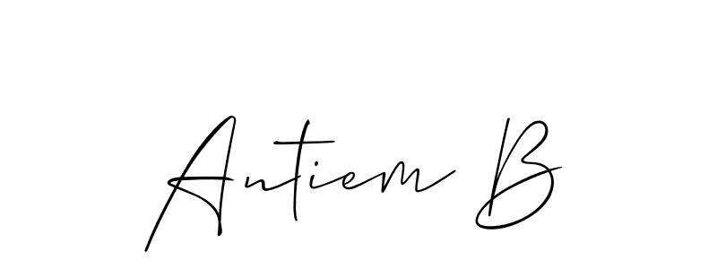 if you are searching for the best signature style for your name Antiem B. so please give up your signature search. here we have designed multiple signature styles  using Allison_Script. Antiem B signature style 2 images and pictures png