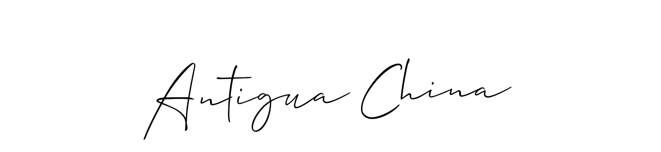 Make a beautiful signature design for name Antigua China. With this signature (Allison_Script) style, you can create a handwritten signature for free. Antigua China signature style 2 images and pictures png