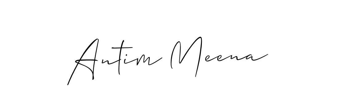 Create a beautiful signature design for name Antim Meena. With this signature (Allison_Script) fonts, you can make a handwritten signature for free. Antim Meena signature style 2 images and pictures png