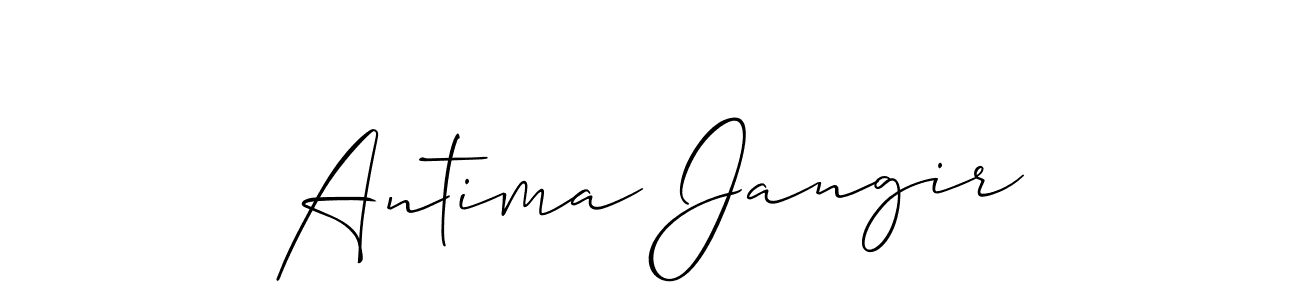 Also we have Antima Jangir name is the best signature style. Create professional handwritten signature collection using Allison_Script autograph style. Antima Jangir signature style 2 images and pictures png
