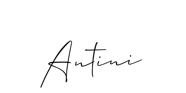 Make a beautiful signature design for name Antini. With this signature (Allison_Script) style, you can create a handwritten signature for free. Antini signature style 2 images and pictures png