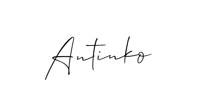 Create a beautiful signature design for name Antinko. With this signature (Allison_Script) fonts, you can make a handwritten signature for free. Antinko signature style 2 images and pictures png