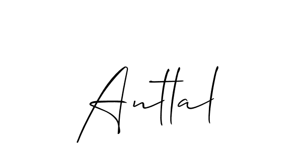 Design your own signature with our free online signature maker. With this signature software, you can create a handwritten (Allison_Script) signature for name Antlal. Antlal signature style 2 images and pictures png