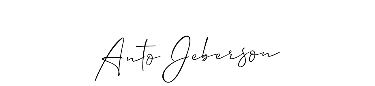 Allison_Script is a professional signature style that is perfect for those who want to add a touch of class to their signature. It is also a great choice for those who want to make their signature more unique. Get Anto Jeberson name to fancy signature for free. Anto Jeberson signature style 2 images and pictures png