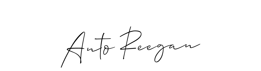 You should practise on your own different ways (Allison_Script) to write your name (Anto Reegan) in signature. don't let someone else do it for you. Anto Reegan signature style 2 images and pictures png