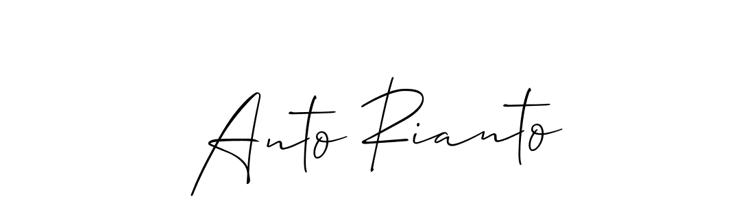 Similarly Allison_Script is the best handwritten signature design. Signature creator online .You can use it as an online autograph creator for name Anto Rianto. Anto Rianto signature style 2 images and pictures png