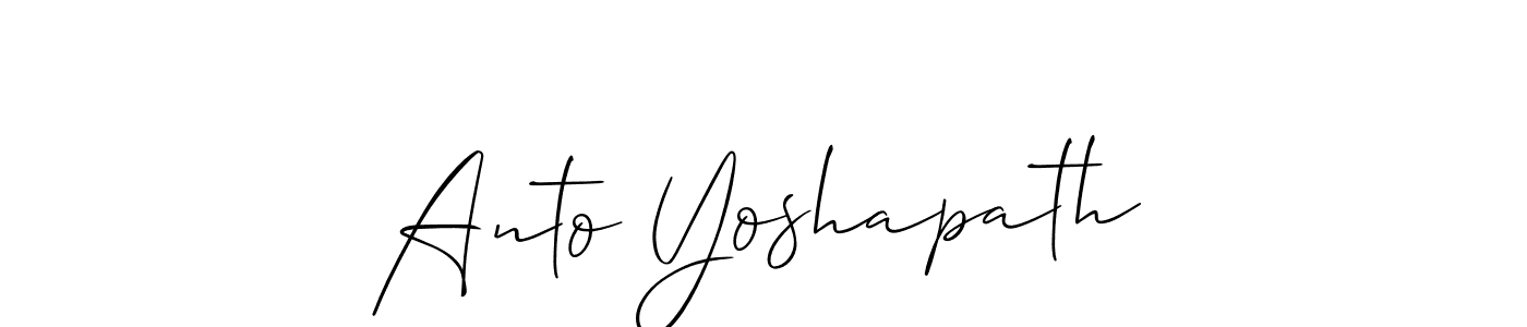 if you are searching for the best signature style for your name Anto Yoshapath. so please give up your signature search. here we have designed multiple signature styles  using Allison_Script. Anto Yoshapath signature style 2 images and pictures png