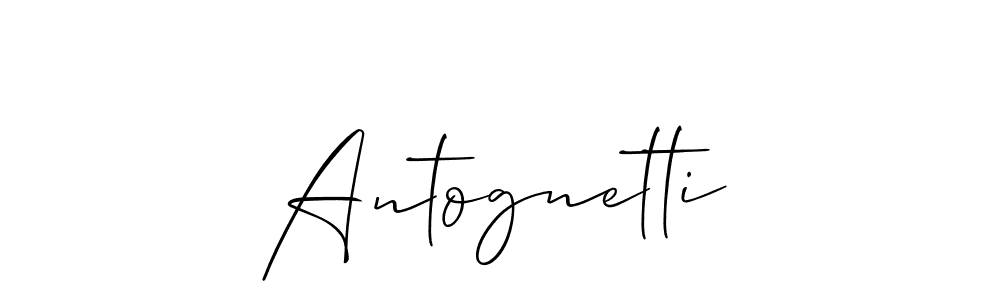 Create a beautiful signature design for name Antognetti. With this signature (Allison_Script) fonts, you can make a handwritten signature for free. Antognetti signature style 2 images and pictures png