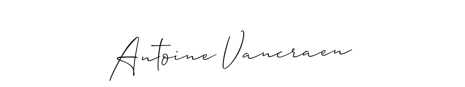 Make a short Antoine Vancraen signature style. Manage your documents anywhere anytime using Allison_Script. Create and add eSignatures, submit forms, share and send files easily. Antoine Vancraen signature style 2 images and pictures png