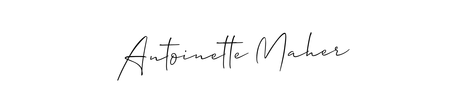 Allison_Script is a professional signature style that is perfect for those who want to add a touch of class to their signature. It is also a great choice for those who want to make their signature more unique. Get Antoinette Maher name to fancy signature for free. Antoinette Maher signature style 2 images and pictures png