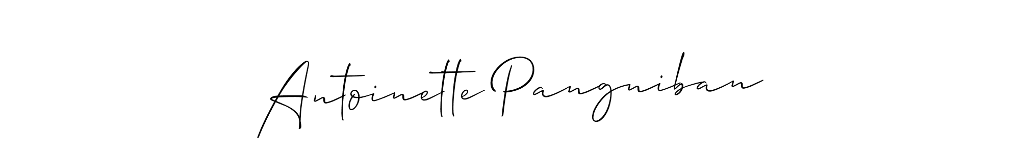 Similarly Allison_Script is the best handwritten signature design. Signature creator online .You can use it as an online autograph creator for name Antoinette Pangniban. Antoinette Pangniban signature style 2 images and pictures png