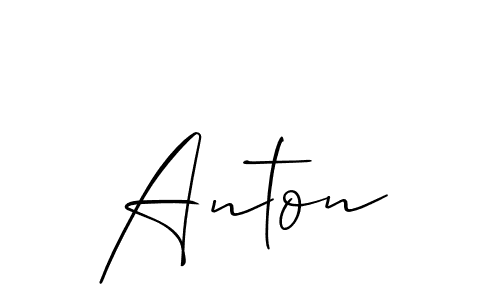 Create a beautiful signature design for name Anton. With this signature (Allison_Script) fonts, you can make a handwritten signature for free. Anton signature style 2 images and pictures png