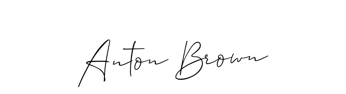 Create a beautiful signature design for name Anton Brown. With this signature (Allison_Script) fonts, you can make a handwritten signature for free. Anton Brown signature style 2 images and pictures png