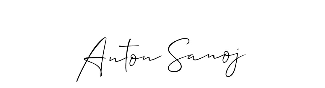 How to make Anton Sanoj signature? Allison_Script is a professional autograph style. Create handwritten signature for Anton Sanoj name. Anton Sanoj signature style 2 images and pictures png