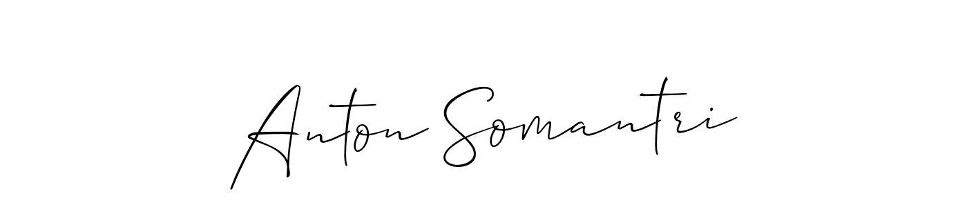 Make a beautiful signature design for name Anton Somantri. With this signature (Allison_Script) style, you can create a handwritten signature for free. Anton Somantri signature style 2 images and pictures png