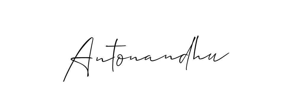 It looks lik you need a new signature style for name Antonandhu. Design unique handwritten (Allison_Script) signature with our free signature maker in just a few clicks. Antonandhu signature style 2 images and pictures png