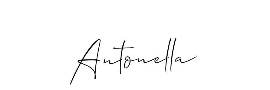 Make a beautiful signature design for name Antonella. With this signature (Allison_Script) style, you can create a handwritten signature for free. Antonella signature style 2 images and pictures png