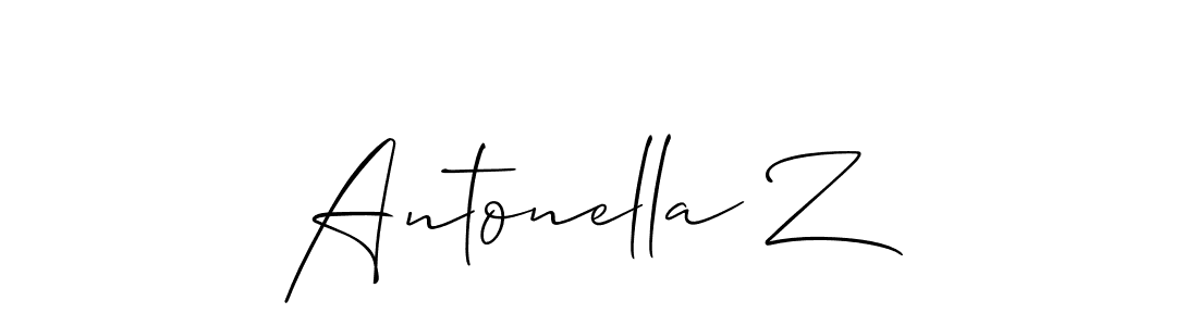 Design your own signature with our free online signature maker. With this signature software, you can create a handwritten (Allison_Script) signature for name Antonella Z. Antonella Z signature style 2 images and pictures png