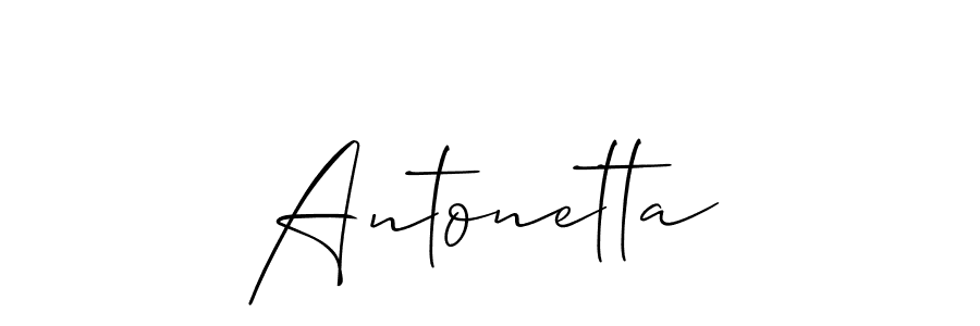 The best way (Allison_Script) to make a short signature is to pick only two or three words in your name. The name Antonetta include a total of six letters. For converting this name. Antonetta signature style 2 images and pictures png