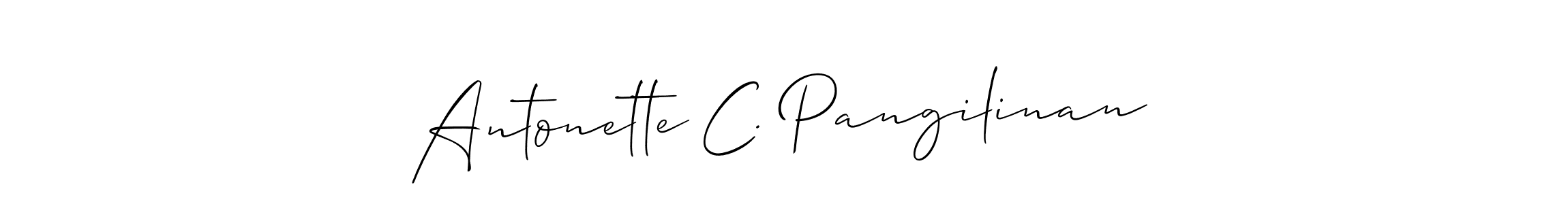 Make a beautiful signature design for name Antonette C. Pangilinan. With this signature (Allison_Script) style, you can create a handwritten signature for free. Antonette C. Pangilinan signature style 2 images and pictures png