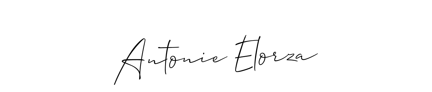 How to make Antonie Elorza signature? Allison_Script is a professional autograph style. Create handwritten signature for Antonie Elorza name. Antonie Elorza signature style 2 images and pictures png