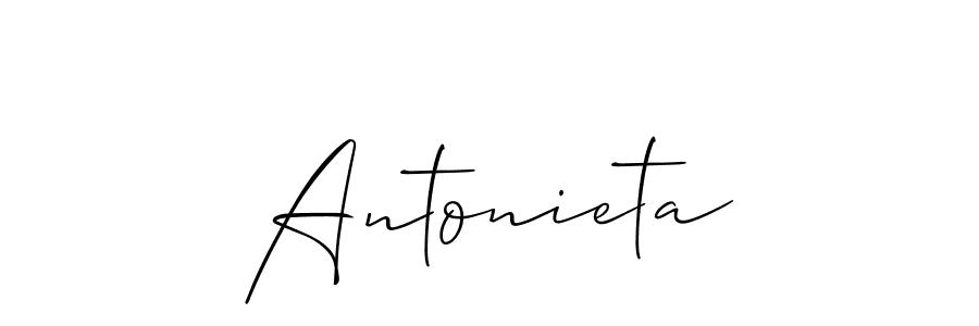 if you are searching for the best signature style for your name Antonieta. so please give up your signature search. here we have designed multiple signature styles  using Allison_Script. Antonieta signature style 2 images and pictures png