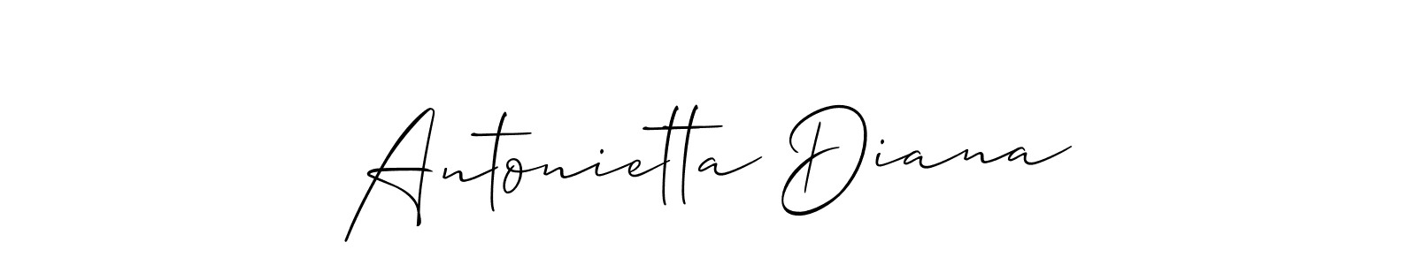 How to Draw Antonietta Diana signature style? Allison_Script is a latest design signature styles for name Antonietta Diana. Antonietta Diana signature style 2 images and pictures png
