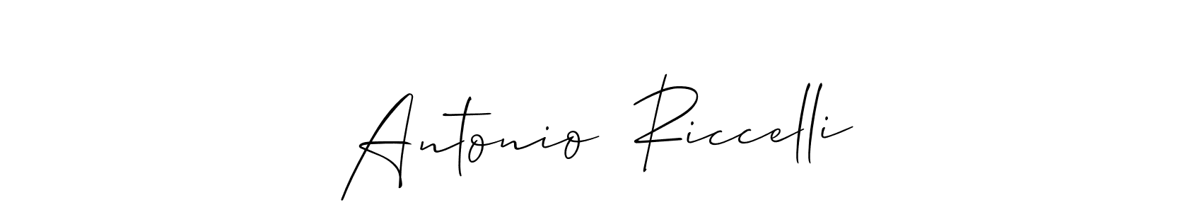 Antonio  Riccelli stylish signature style. Best Handwritten Sign (Allison_Script) for my name. Handwritten Signature Collection Ideas for my name Antonio  Riccelli. Antonio  Riccelli signature style 2 images and pictures png