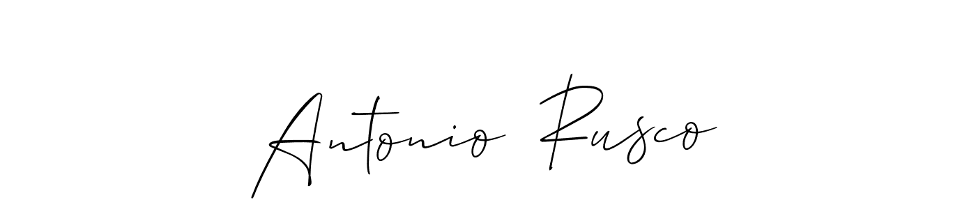 It looks lik you need a new signature style for name Antonio  Rusco. Design unique handwritten (Allison_Script) signature with our free signature maker in just a few clicks. Antonio  Rusco signature style 2 images and pictures png