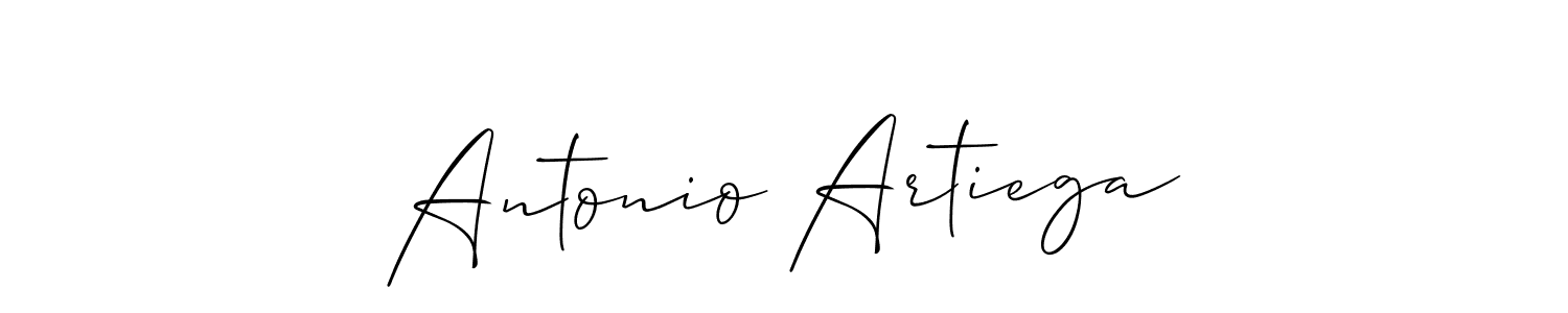 Antonio Artiega stylish signature style. Best Handwritten Sign (Allison_Script) for my name. Handwritten Signature Collection Ideas for my name Antonio Artiega. Antonio Artiega signature style 2 images and pictures png