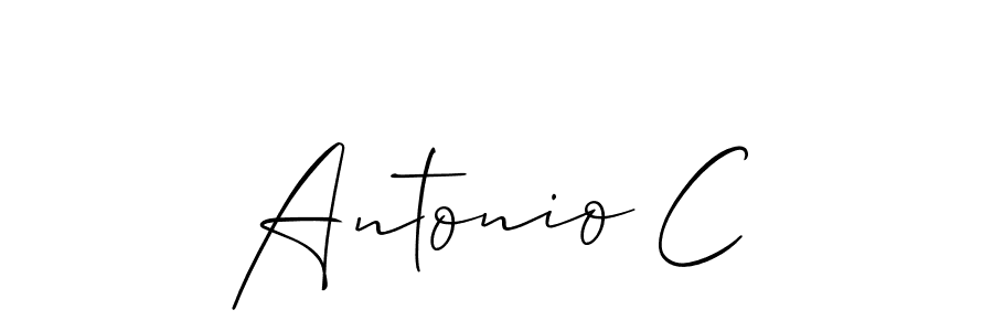 Create a beautiful signature design for name Antonio C. With this signature (Allison_Script) fonts, you can make a handwritten signature for free. Antonio C signature style 2 images and pictures png