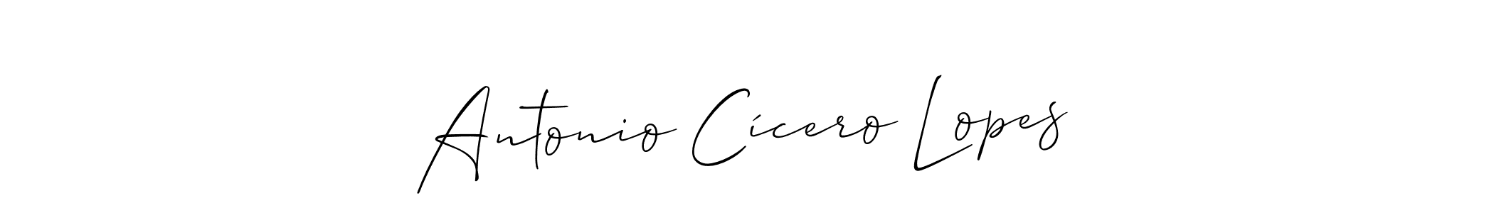 Use a signature maker to create a handwritten signature online. With this signature software, you can design (Allison_Script) your own signature for name Antonio Cícero Lopes. Antonio Cícero Lopes signature style 2 images and pictures png