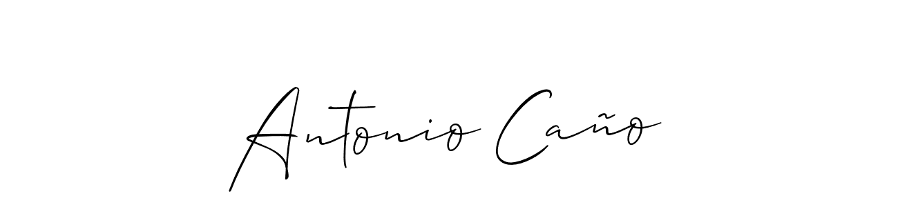 The best way (Allison_Script) to make a short signature is to pick only two or three words in your name. The name Antonio Caño include a total of six letters. For converting this name. Antonio Caño signature style 2 images and pictures png