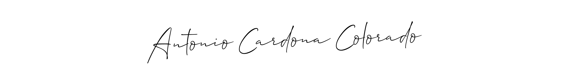 Antonio Cardona Colorado stylish signature style. Best Handwritten Sign (Allison_Script) for my name. Handwritten Signature Collection Ideas for my name Antonio Cardona Colorado. Antonio Cardona Colorado signature style 2 images and pictures png
