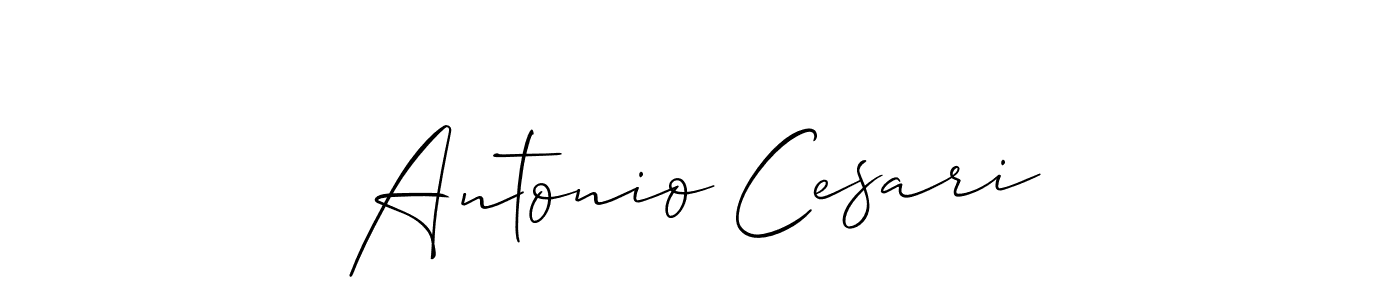 Design your own signature with our free online signature maker. With this signature software, you can create a handwritten (Allison_Script) signature for name Antonio Cesari. Antonio Cesari signature style 2 images and pictures png