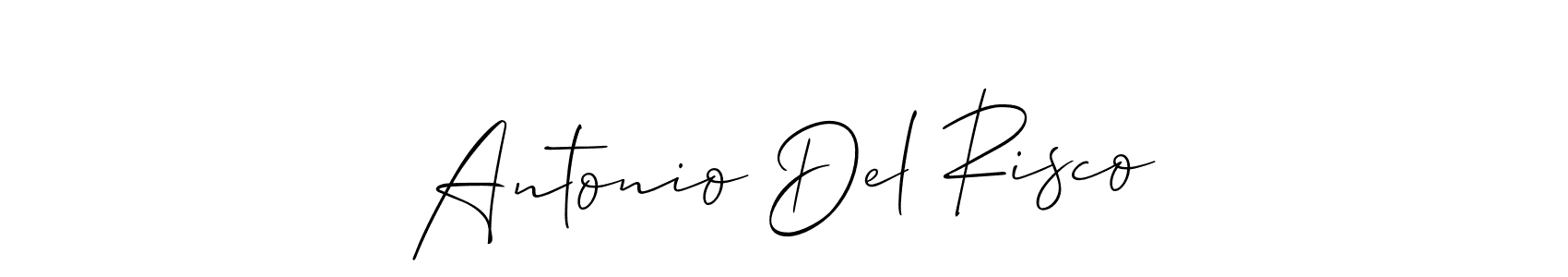 Make a beautiful signature design for name Antonio Del Risco. With this signature (Allison_Script) style, you can create a handwritten signature for free. Antonio Del Risco signature style 2 images and pictures png