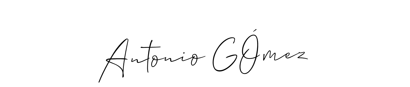 This is the best signature style for the Antonio GÓmez name. Also you like these signature font (Allison_Script). Mix name signature. Antonio GÓmez signature style 2 images and pictures png