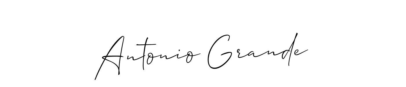 You should practise on your own different ways (Allison_Script) to write your name (Antonio Grande) in signature. don't let someone else do it for you. Antonio Grande signature style 2 images and pictures png