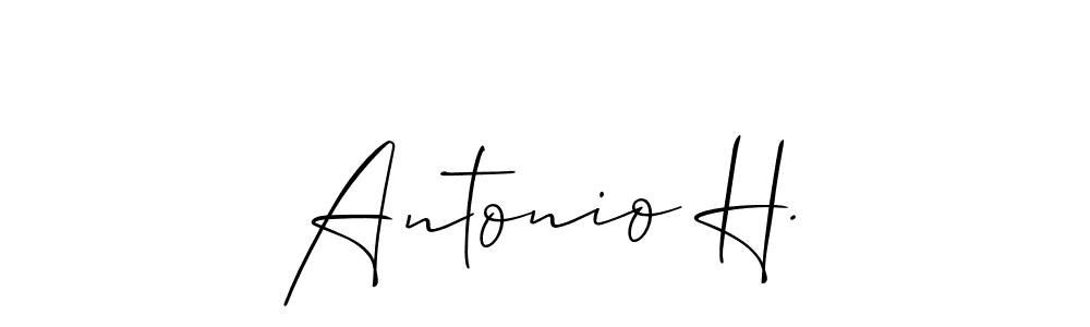 Make a short Antonio H. signature style. Manage your documents anywhere anytime using Allison_Script. Create and add eSignatures, submit forms, share and send files easily. Antonio H. signature style 2 images and pictures png