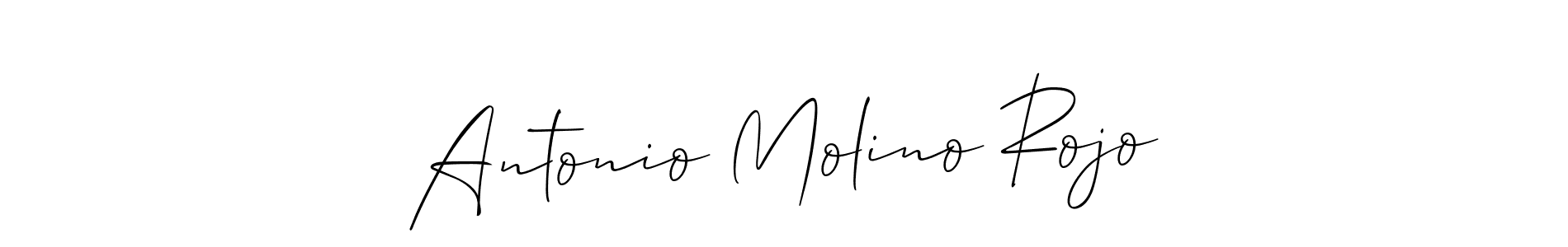 Make a beautiful signature design for name Antonio Molino Rojo. With this signature (Allison_Script) style, you can create a handwritten signature for free. Antonio Molino Rojo signature style 2 images and pictures png
