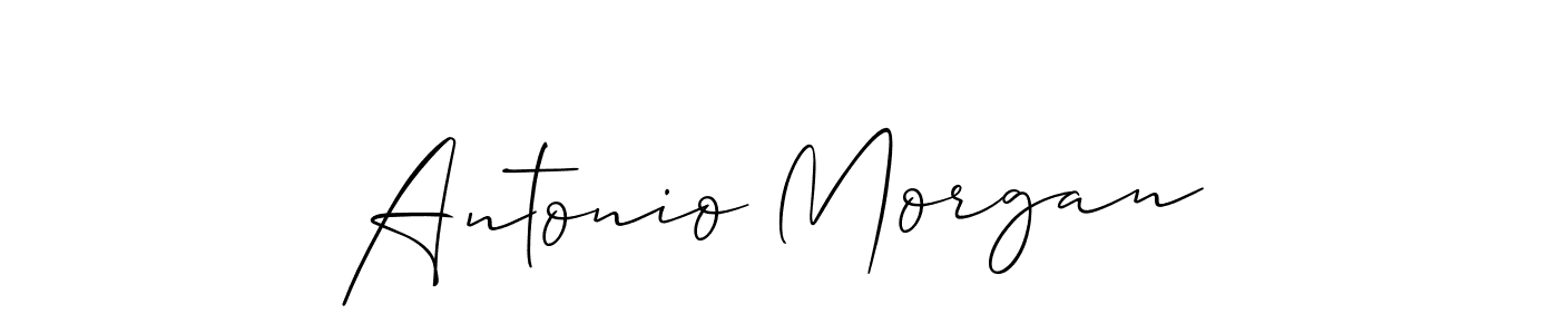 Allison_Script is a professional signature style that is perfect for those who want to add a touch of class to their signature. It is also a great choice for those who want to make their signature more unique. Get Antonio Morgan name to fancy signature for free. Antonio Morgan signature style 2 images and pictures png