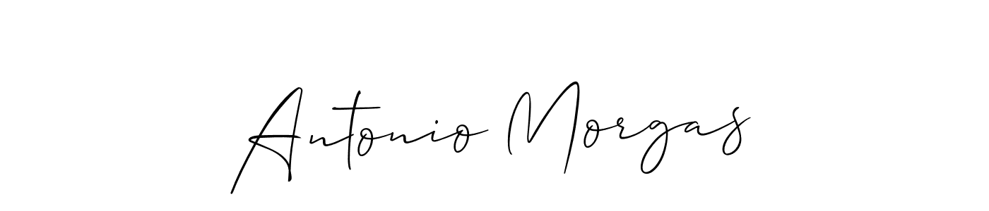 Allison_Script is a professional signature style that is perfect for those who want to add a touch of class to their signature. It is also a great choice for those who want to make their signature more unique. Get Antonio Morgas name to fancy signature for free. Antonio Morgas signature style 2 images and pictures png