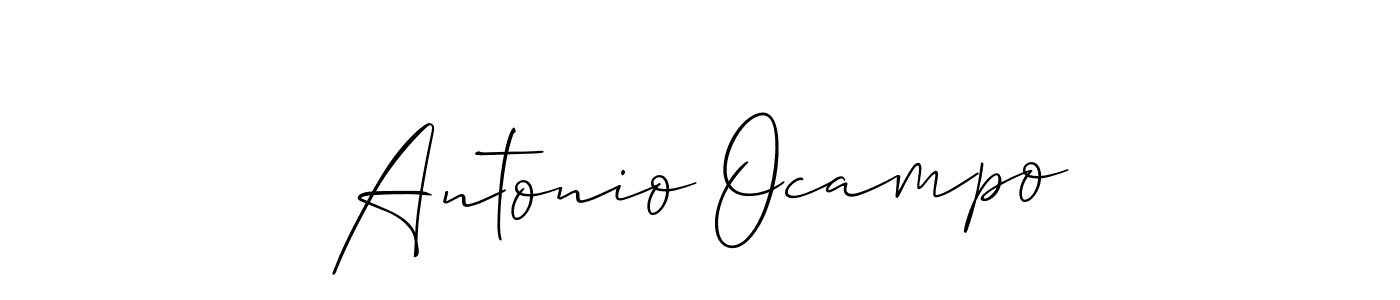 How to make Antonio Ocampo signature? Allison_Script is a professional autograph style. Create handwritten signature for Antonio Ocampo name. Antonio Ocampo signature style 2 images and pictures png