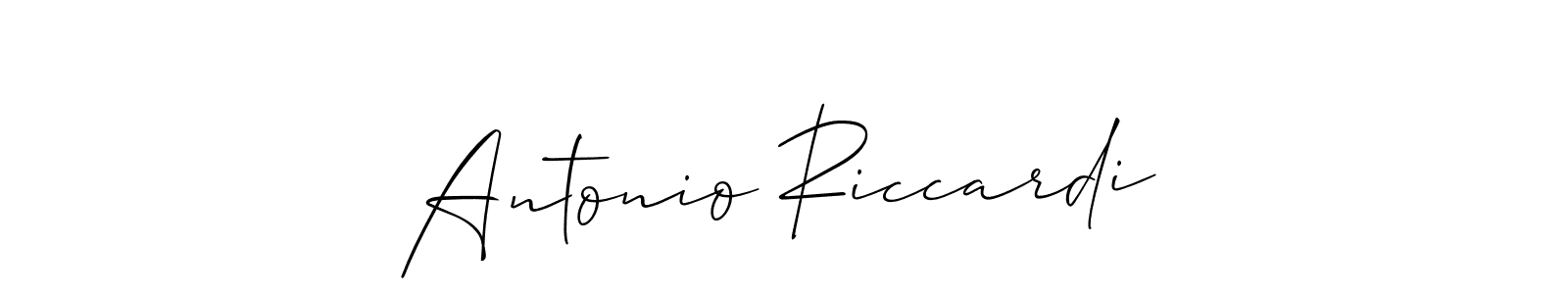 How to make Antonio Riccardi signature? Allison_Script is a professional autograph style. Create handwritten signature for Antonio Riccardi name. Antonio Riccardi signature style 2 images and pictures png