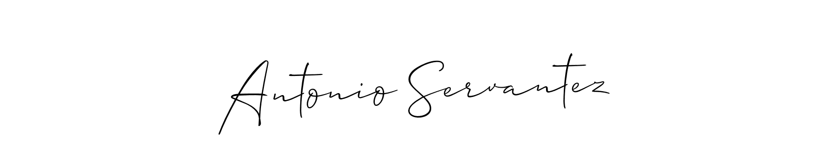 How to make Antonio Servantez signature? Allison_Script is a professional autograph style. Create handwritten signature for Antonio Servantez name. Antonio Servantez signature style 2 images and pictures png