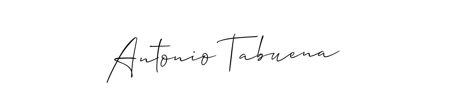 The best way (Allison_Script) to make a short signature is to pick only two or three words in your name. The name Antonio Tabuena include a total of six letters. For converting this name. Antonio Tabuena signature style 2 images and pictures png